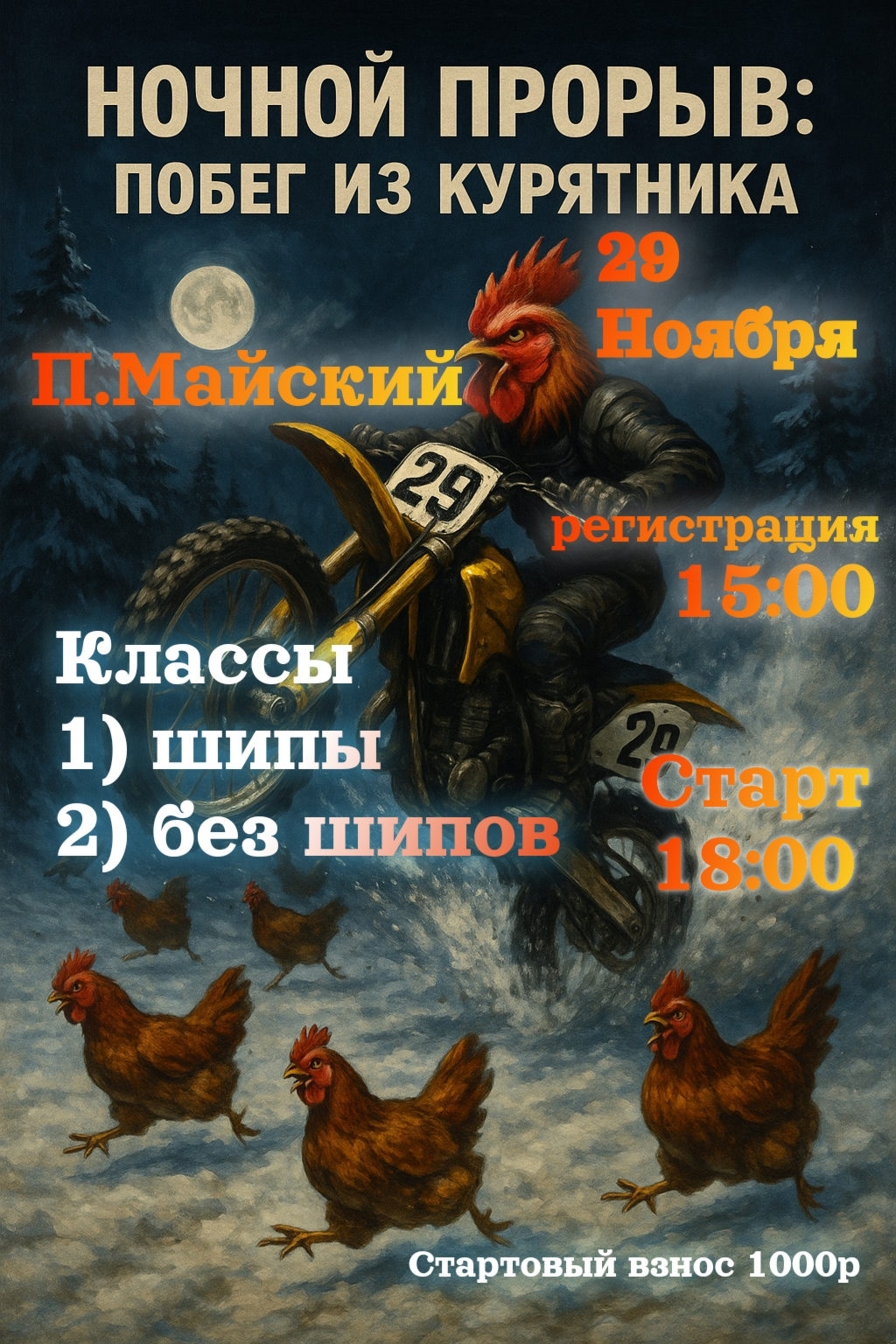 Открытая тренировка по country cross Ночной прорыв 2025