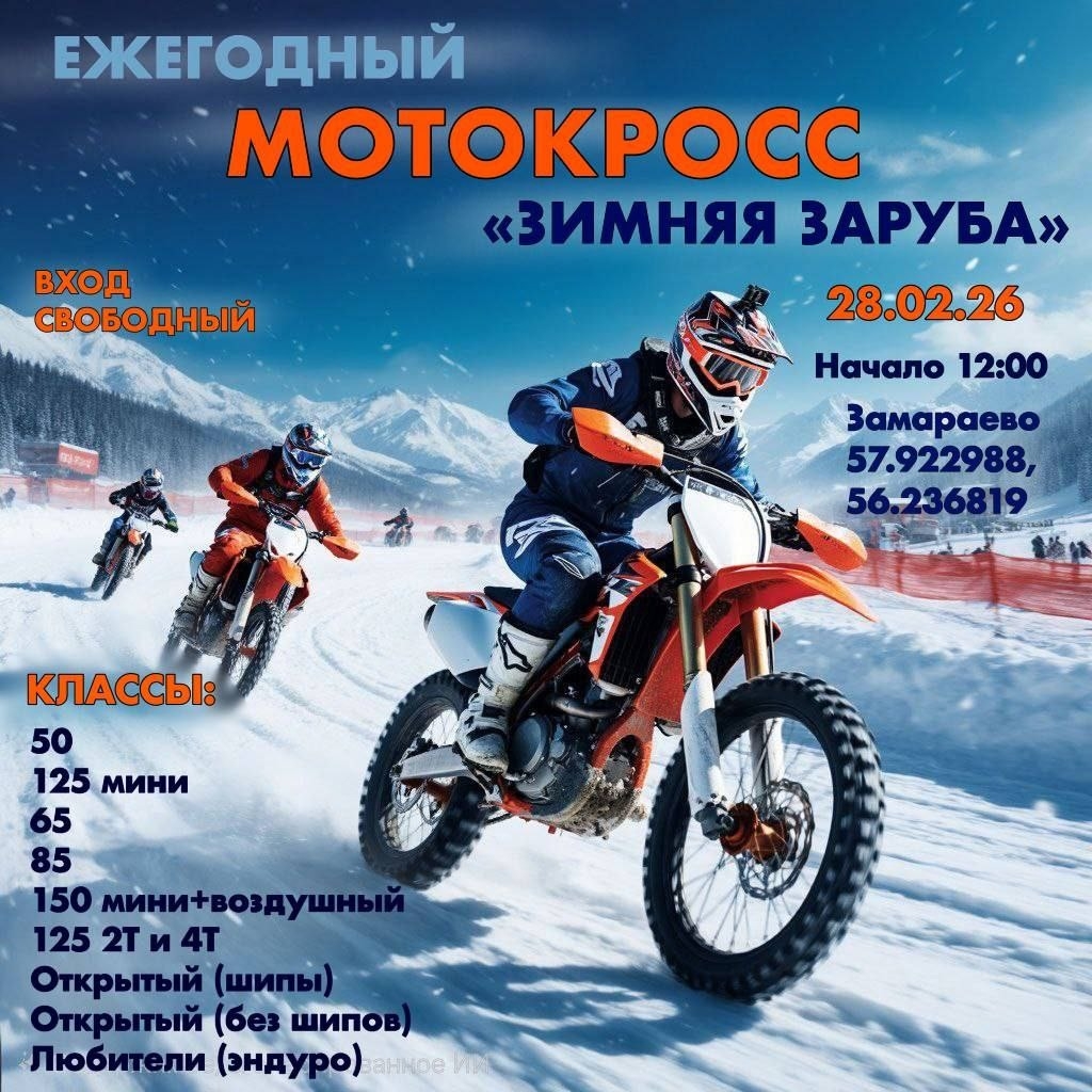 Ежегодный мотокросс Зимняя заруба 2026